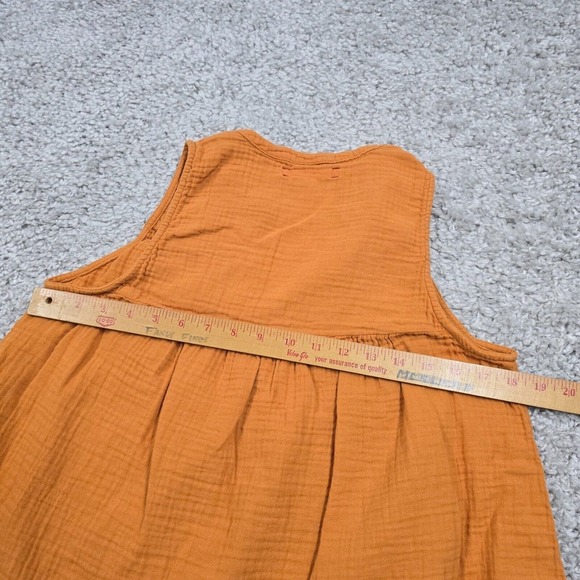 Xirena Top Womens Small Orange‎ Sleeveless Gauze Y Neck Cotton Flowy - Picture 9 of 11
